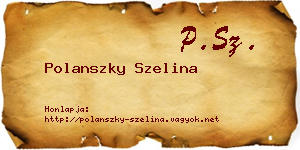 Polanszky Szelina névjegykártya